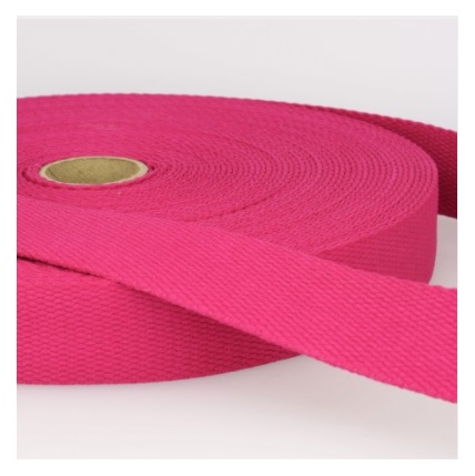 Sangle coton 30 mm Fuschia