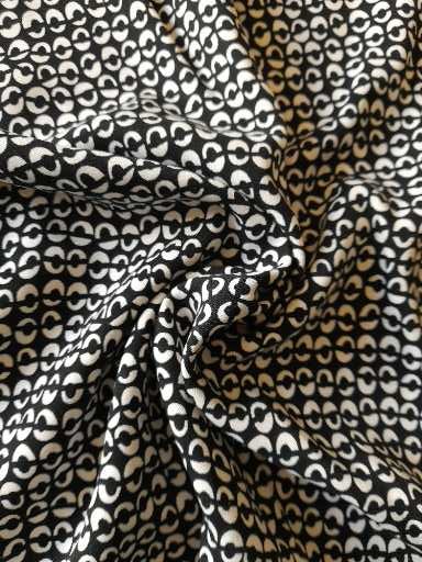 Viscose Twill pois cassé noir – Image 3