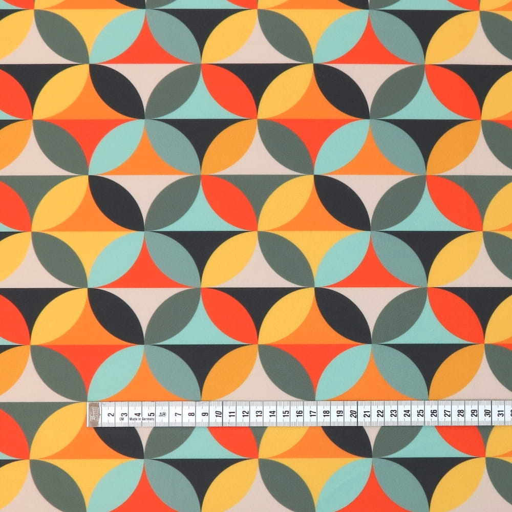 Velours imprimé rosace orangé – Image 2