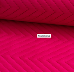 Coupon 46cm Velours matelassé chevron Framboise