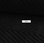 coupon 48 cm Velours matelassé chevron Noir