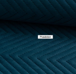 coupon 46cm Velours matelassé chevron Poséidon