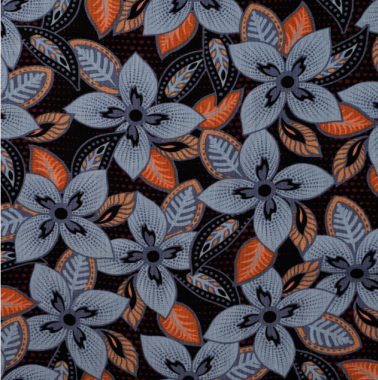 Lin viscose indy bleu/orange – Image 3