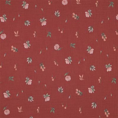 Double Gaze imprimée fleurs Poppy – Image 3