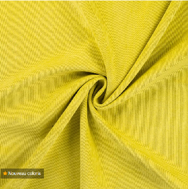Velours milleraie fine côte citron vert