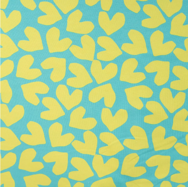 French terry cœur jaune – Image 3