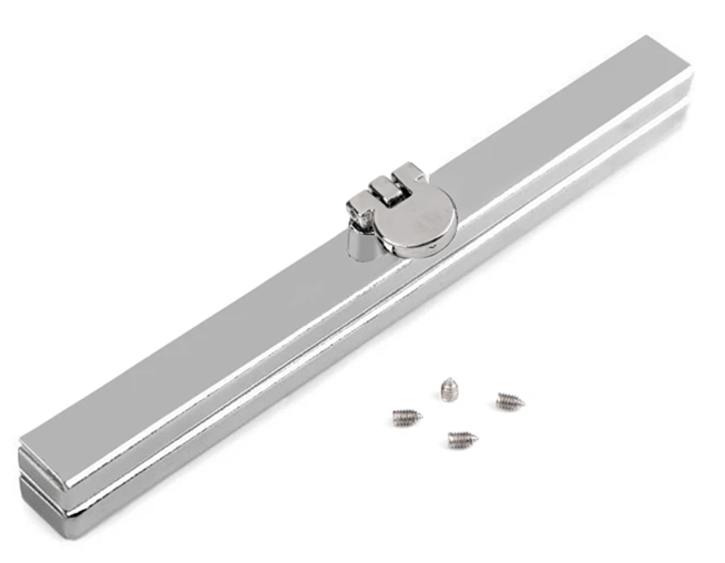 Fermoir barette 12cm argenté