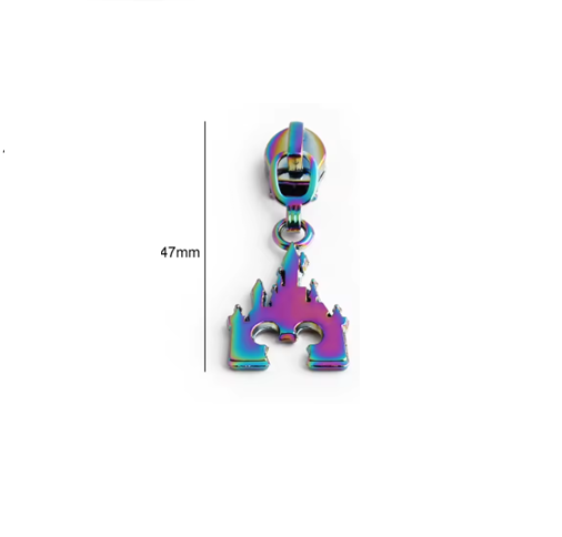 Curseur chateau disney pour fermeture nylon métallique #5 rainbow