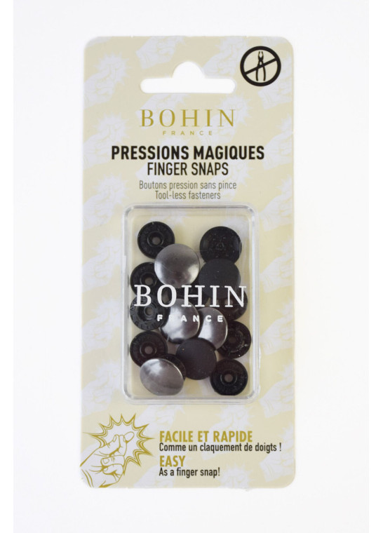 Boutons pression magiques métal sans pince 14 mm - gun
