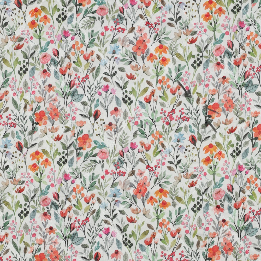 Tissu coton matelassé fleurs losange – Image 3