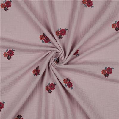 Double Gaze Poppy brodé fleurs