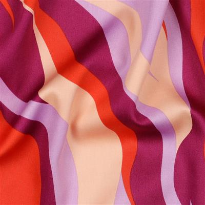 Satin de coton abstrait rose violet – Image 4