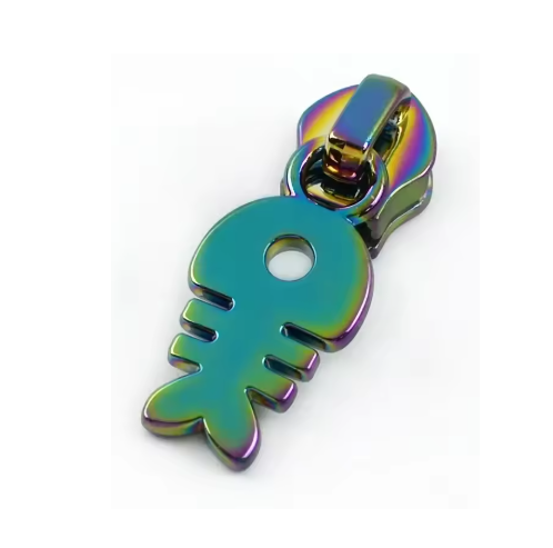 Curseur poisson pour fermeture nylon métallique #5 rainbow