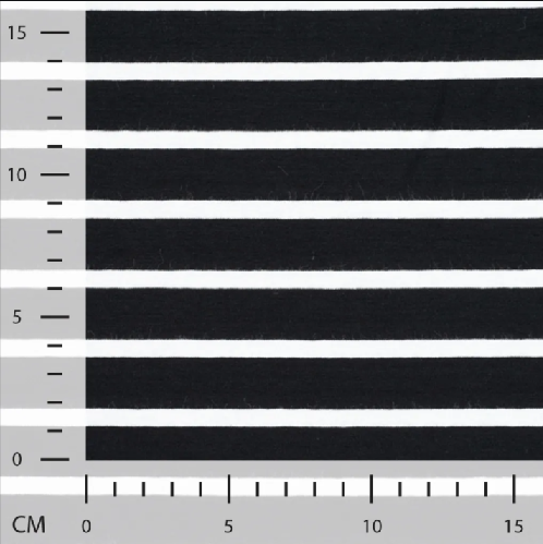 Jersey viscose marinière noir et blanc 15/5 mm