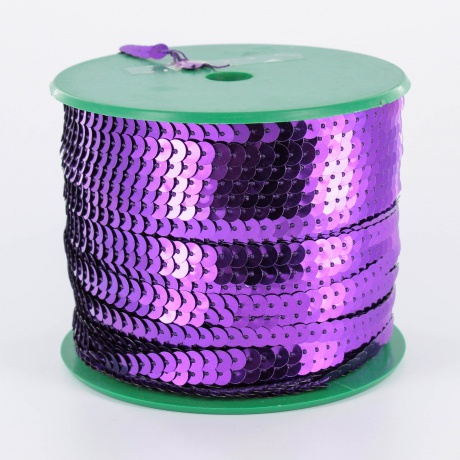 Galon paillette 1 rang 6 mm violet