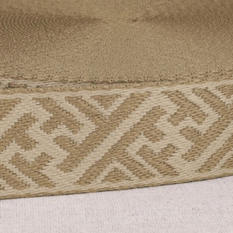 Sangle 38mm géométrique inca écru beige
