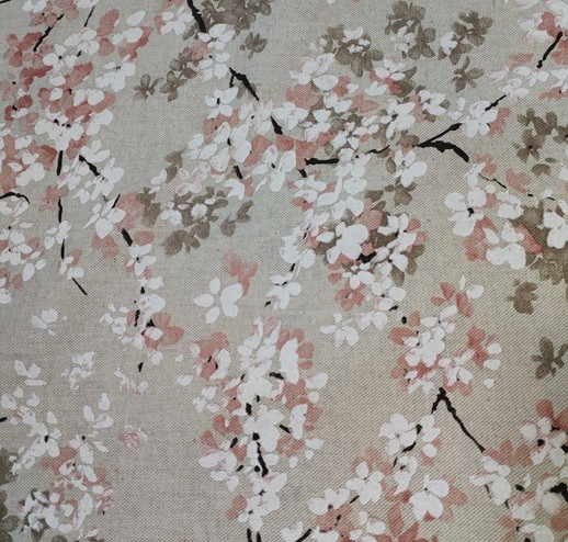 Toile polycoton fleurs japonaises