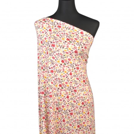 Jersey gratté polyester fleurette Louise – Image 2