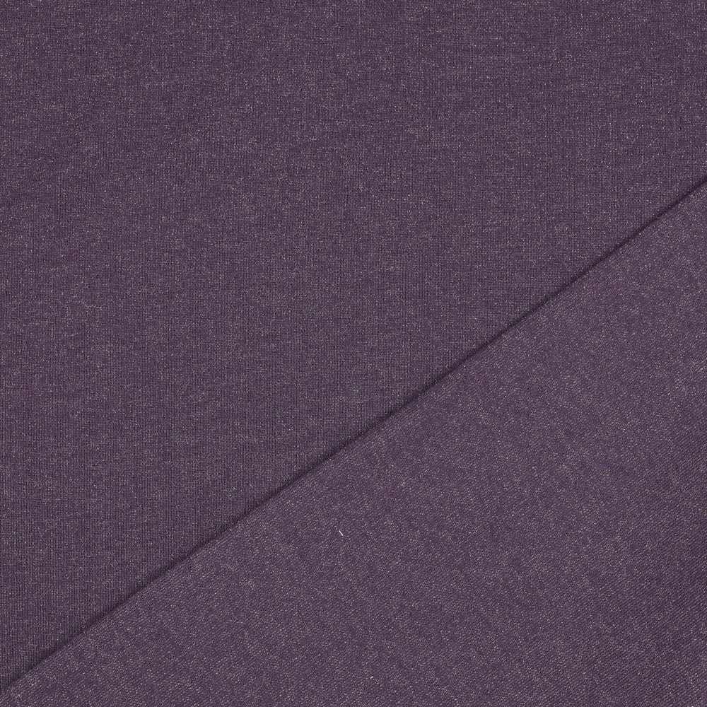 French terry / sweat paillette violet Poppy – Image 3