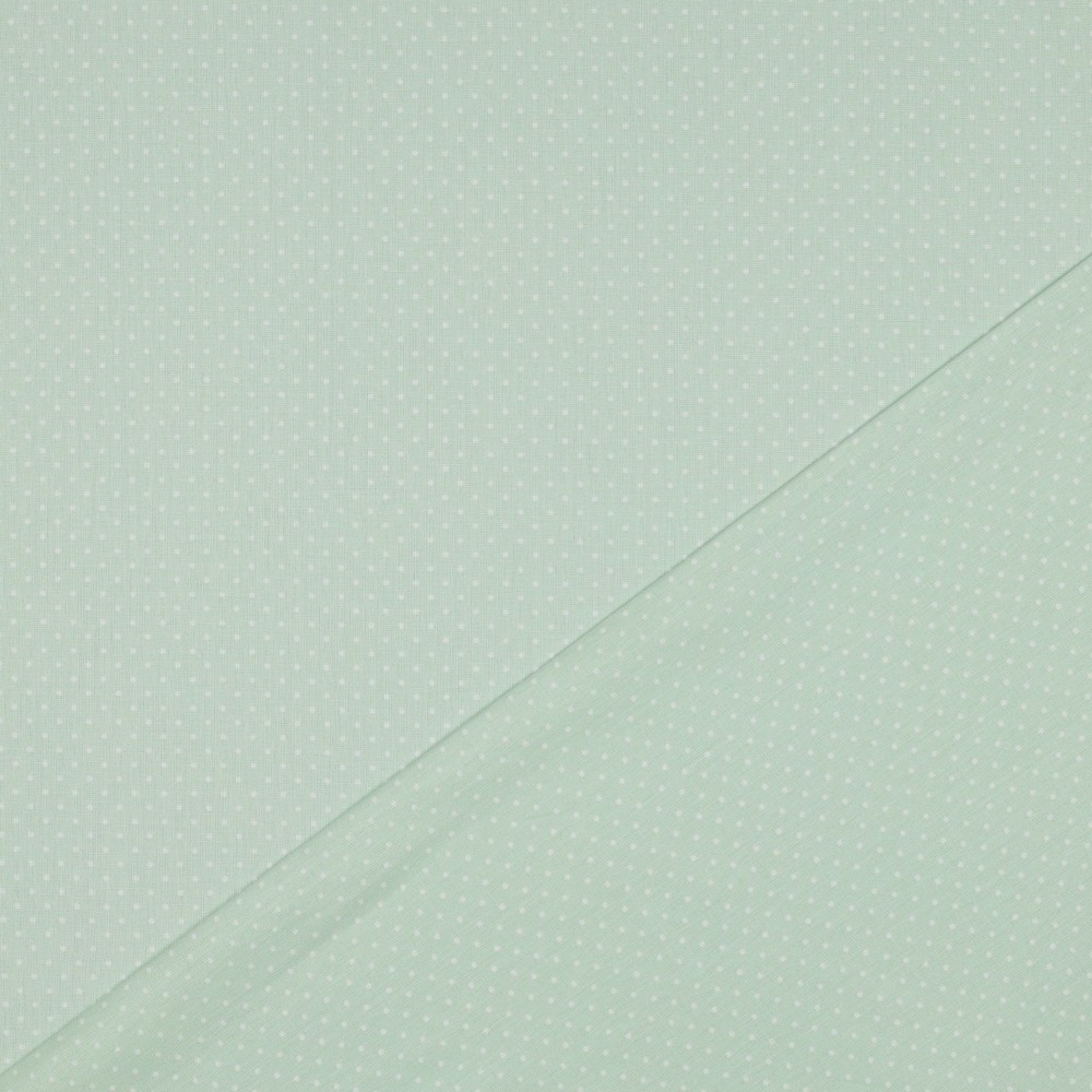 Coton Popeline Imprimé petits pois menthe – Image 4