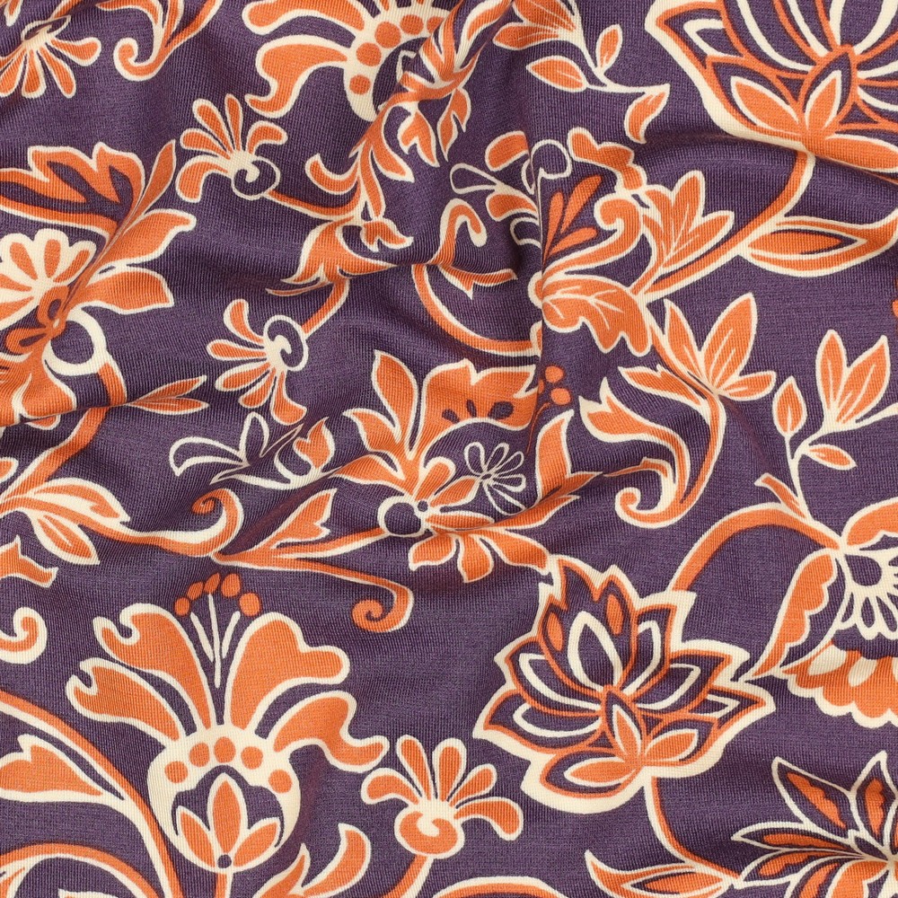 Punta di roma paisley fleurs violet – Image 4