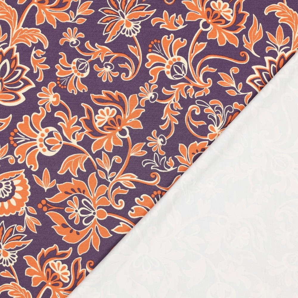 Punta di roma paisley fleurs violet – Image 3