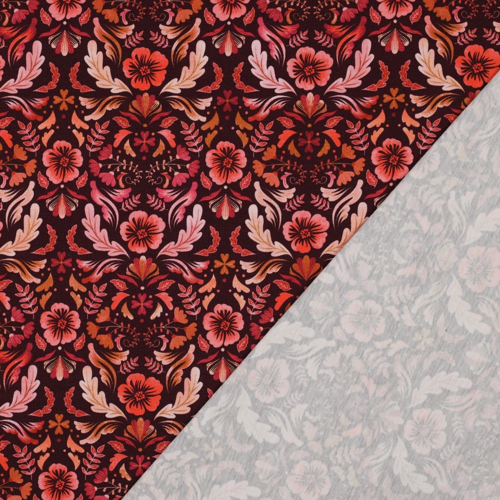 Jersey fleurs bordeaux Poppy – Image 4