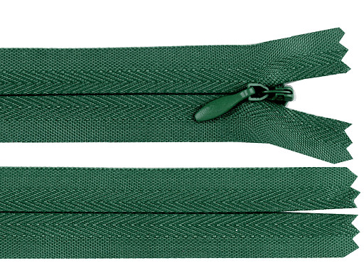 Fermeture non séparable invisible vert foncé 20 cm