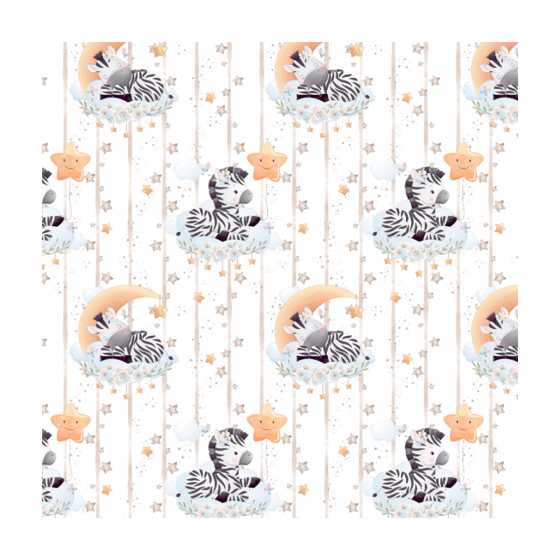 Coton zebre lune