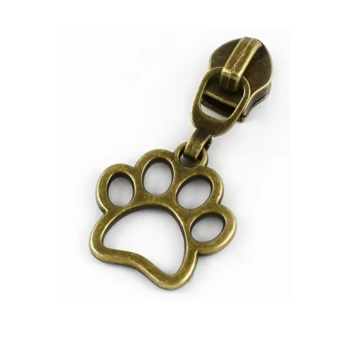 Curseur patte pour fermeture nylon métallique #5 bronze