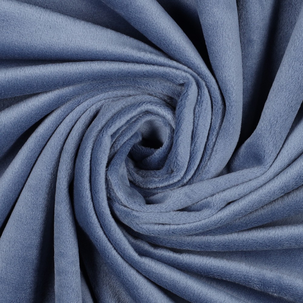 Minky lisse bleu jean – Image 4