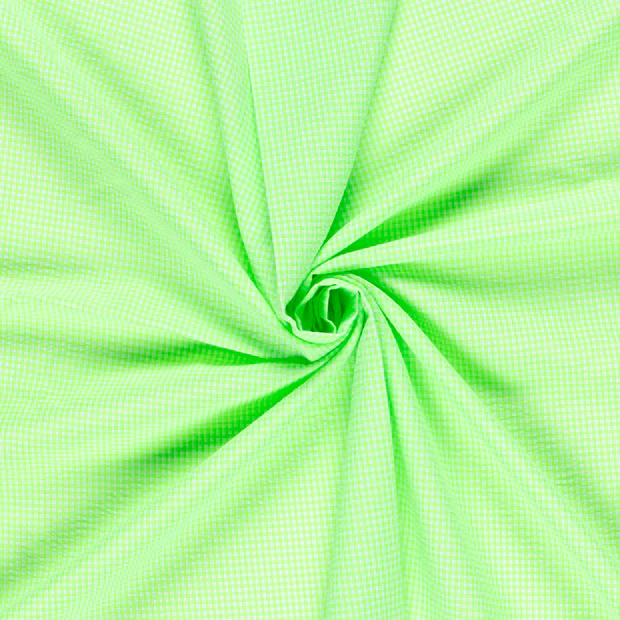 Seersucker mini vichy Vert fluo – Image 3