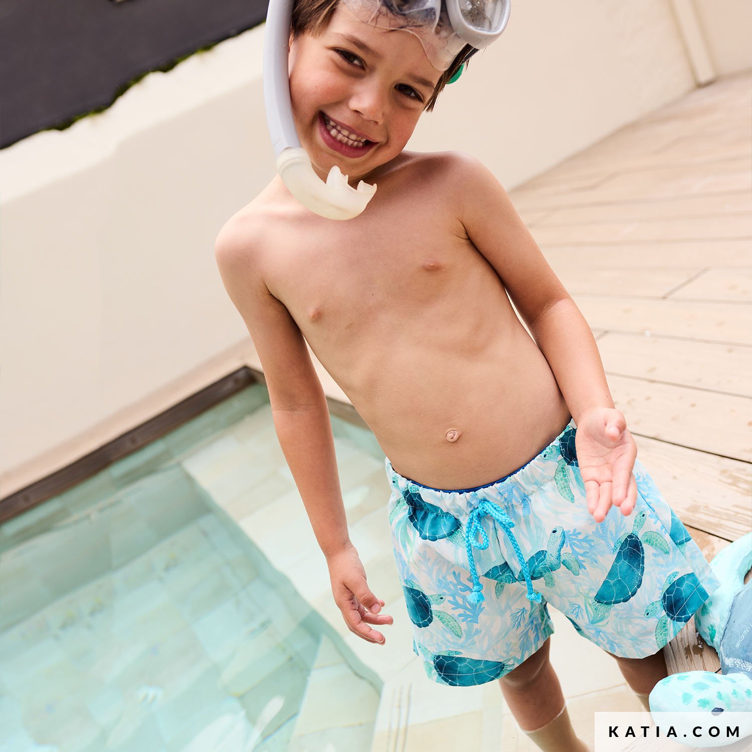 Tissu short de bain tortue – Image 3