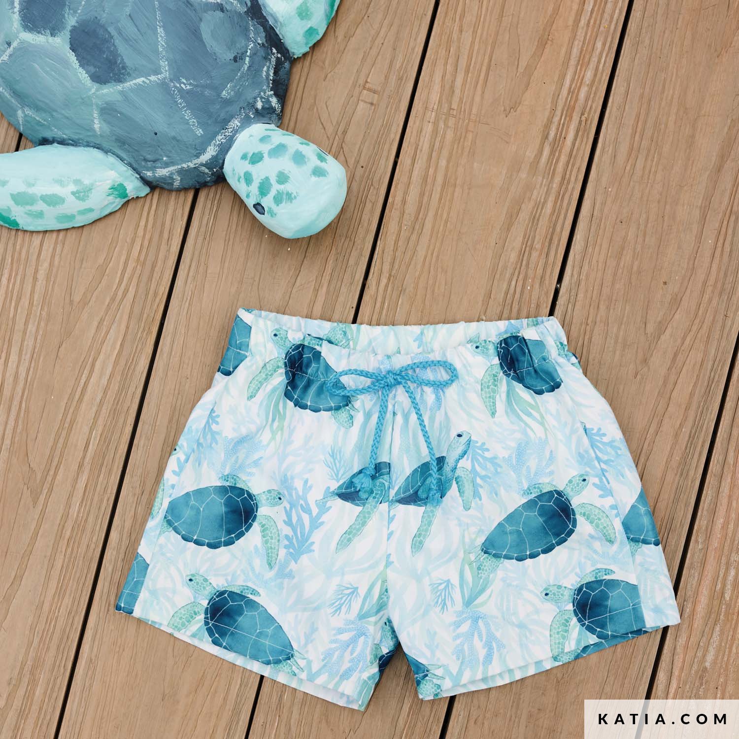 Tissu short de bain tortue – Image 5