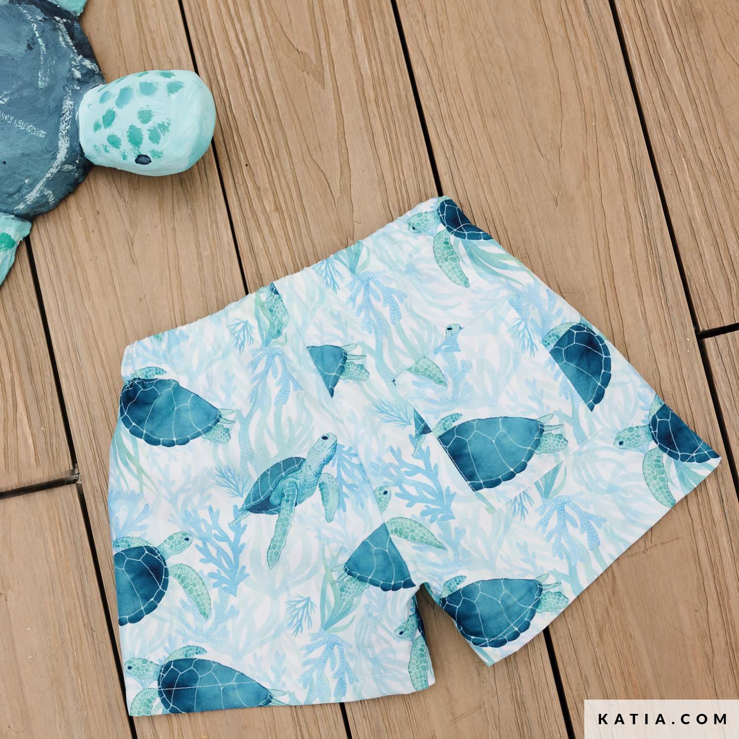 Tissu short de bain tortue – Image 6