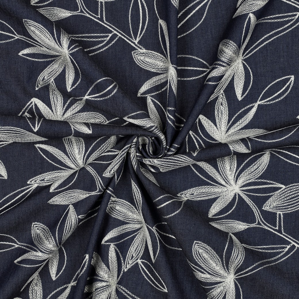 Jean brodé fleurs – Image 3