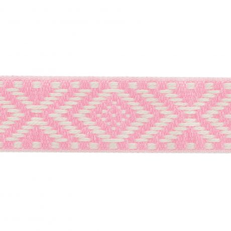 Sangle souple 30 mm rose motif géométrique