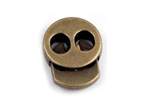 2 stop cordon métal rond bronze