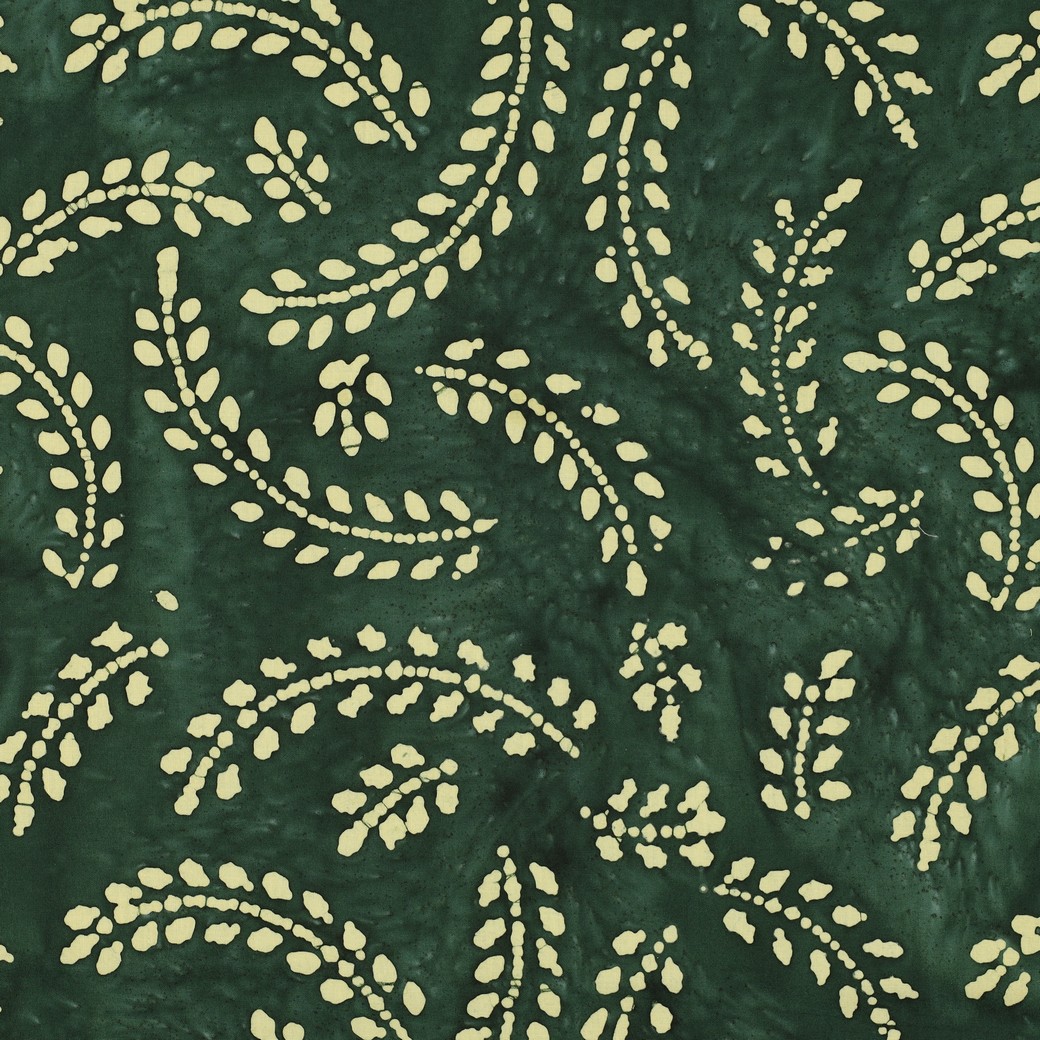 Coton batik feuillage vert – Image 5