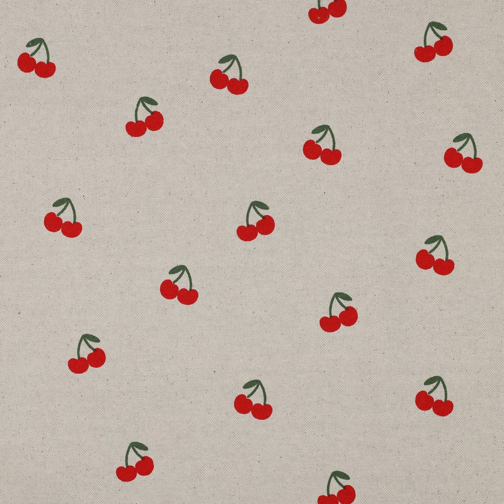 Canvas effet lin imprimé cerises Poppy