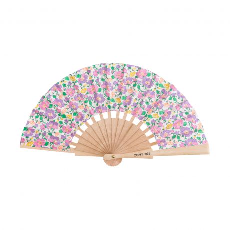 Kit éventail petit modèle Liberty fleurs violettes