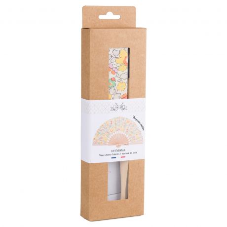 Kit éventail petit modèle Liberty fleurs jaune