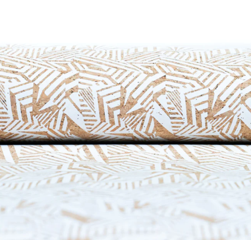 Liège Luxe MB Cork 50×32 motif géomatrique blanc