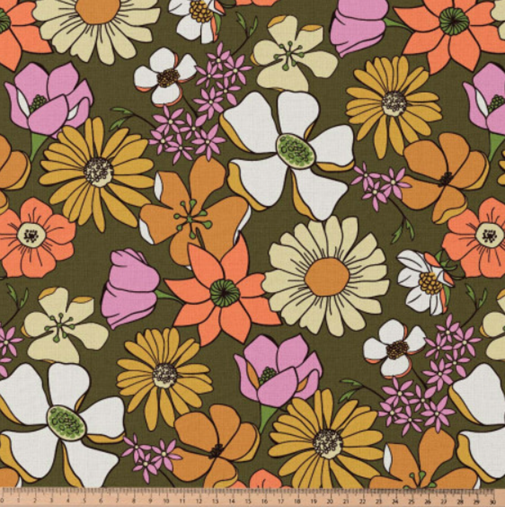 Coton enduit lysmée fleurs vintage – Image 4
