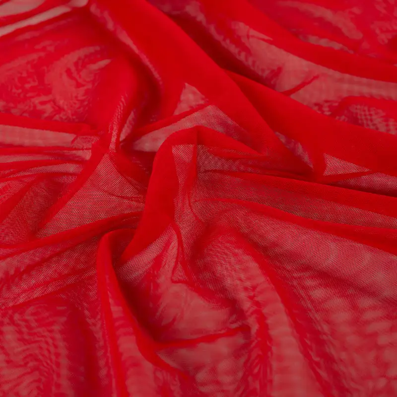 Tulle souple rouge