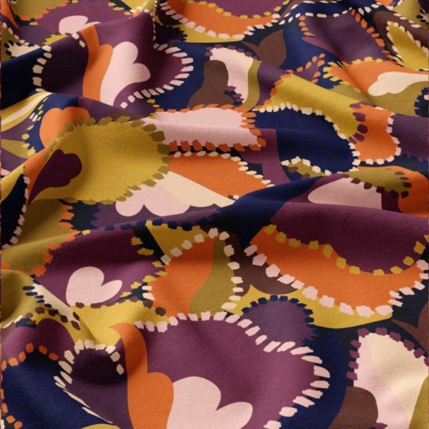 Viscose Bernie fleurs abstrait