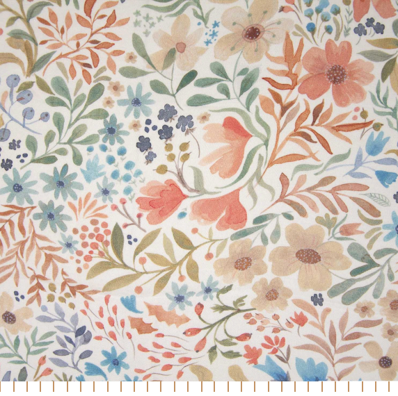 viscose rayonne satin fleurs sauvages