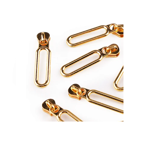 Curseur languette ovale doré pour injecté 5mm