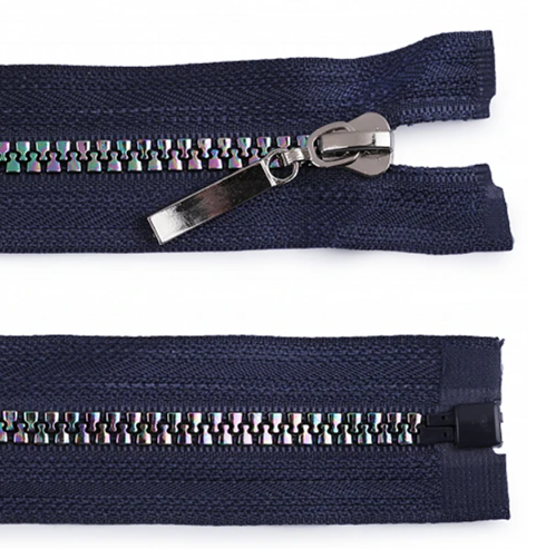Fermeture séparable injectée 40 cm bleu marine maille rainbow