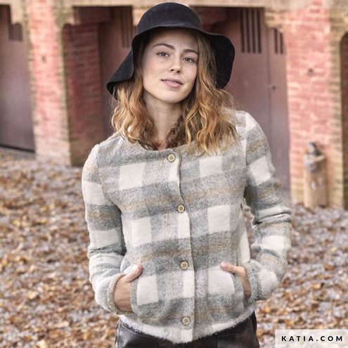 Tissu manteau plaid gris – Image 2